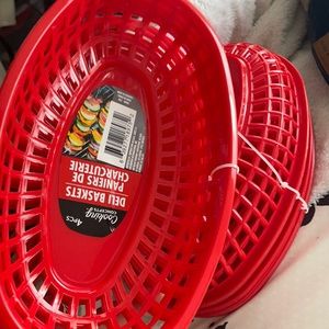 Red baskets